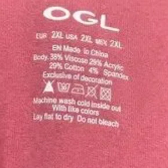 OGL ECO- MOUSSE ProWarm Rose V-Neck Faux Wrap Collared Surplice Top women 2XL/18 - Picture 4 of 6